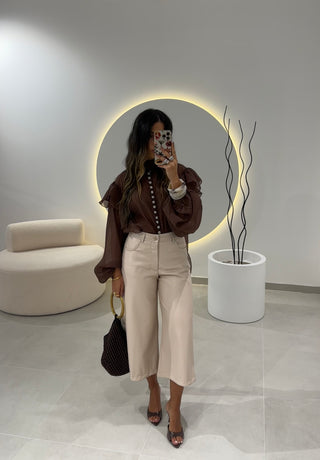 Cream Bermuda Shorts