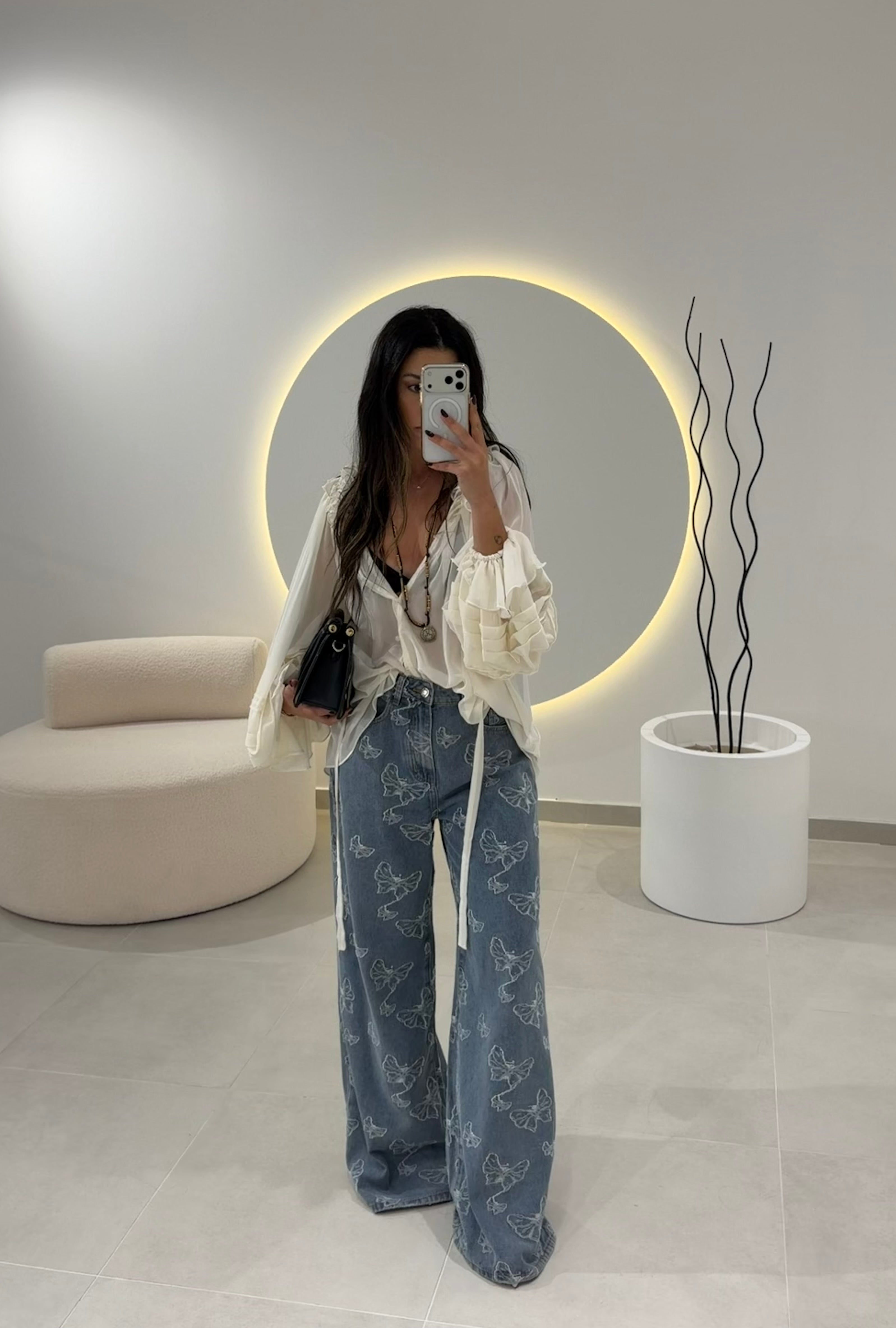 Butterfly Wide Leg Jeans