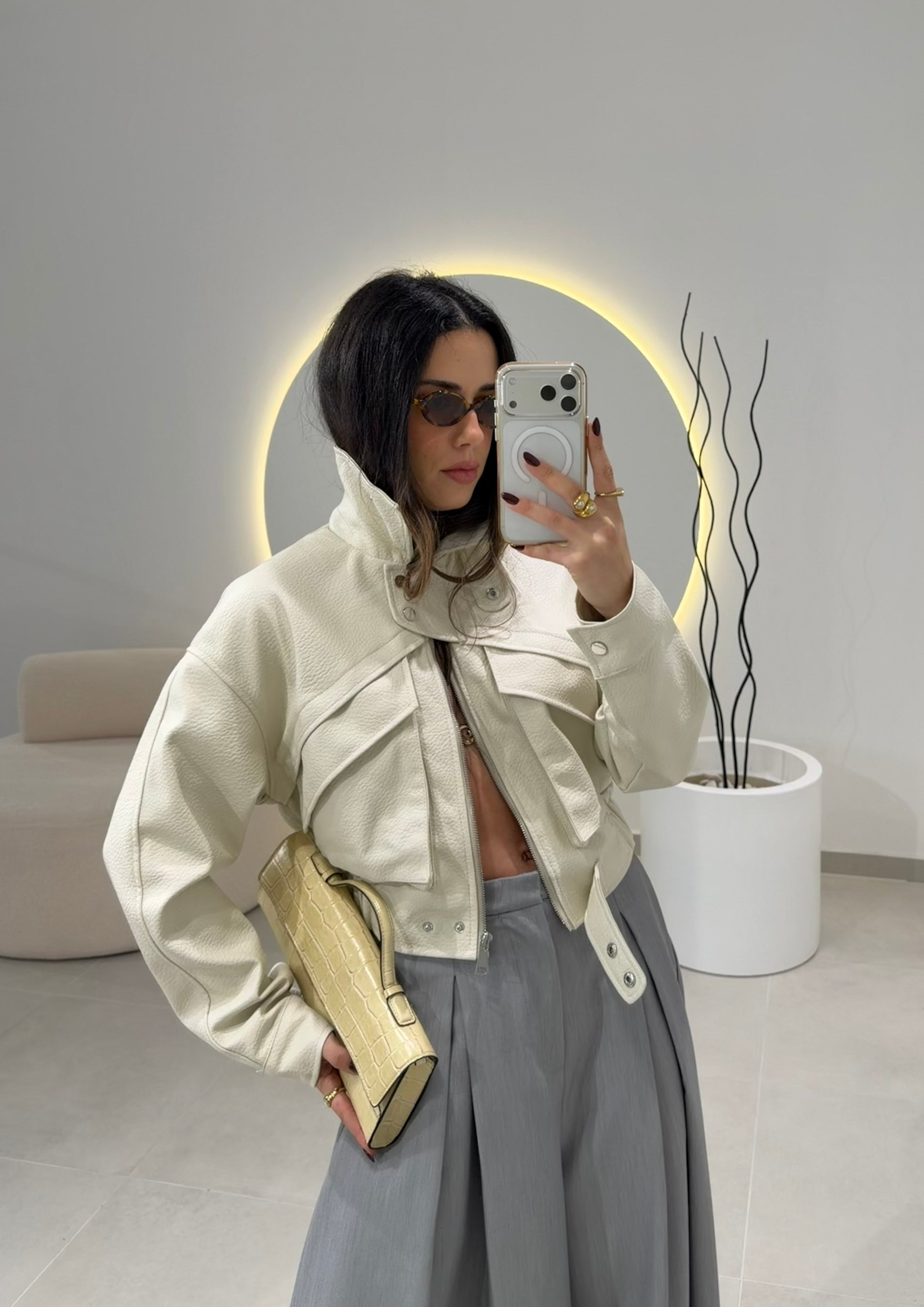 Faux Leather Biker Jacket