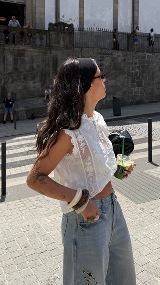 Lace White Blouse