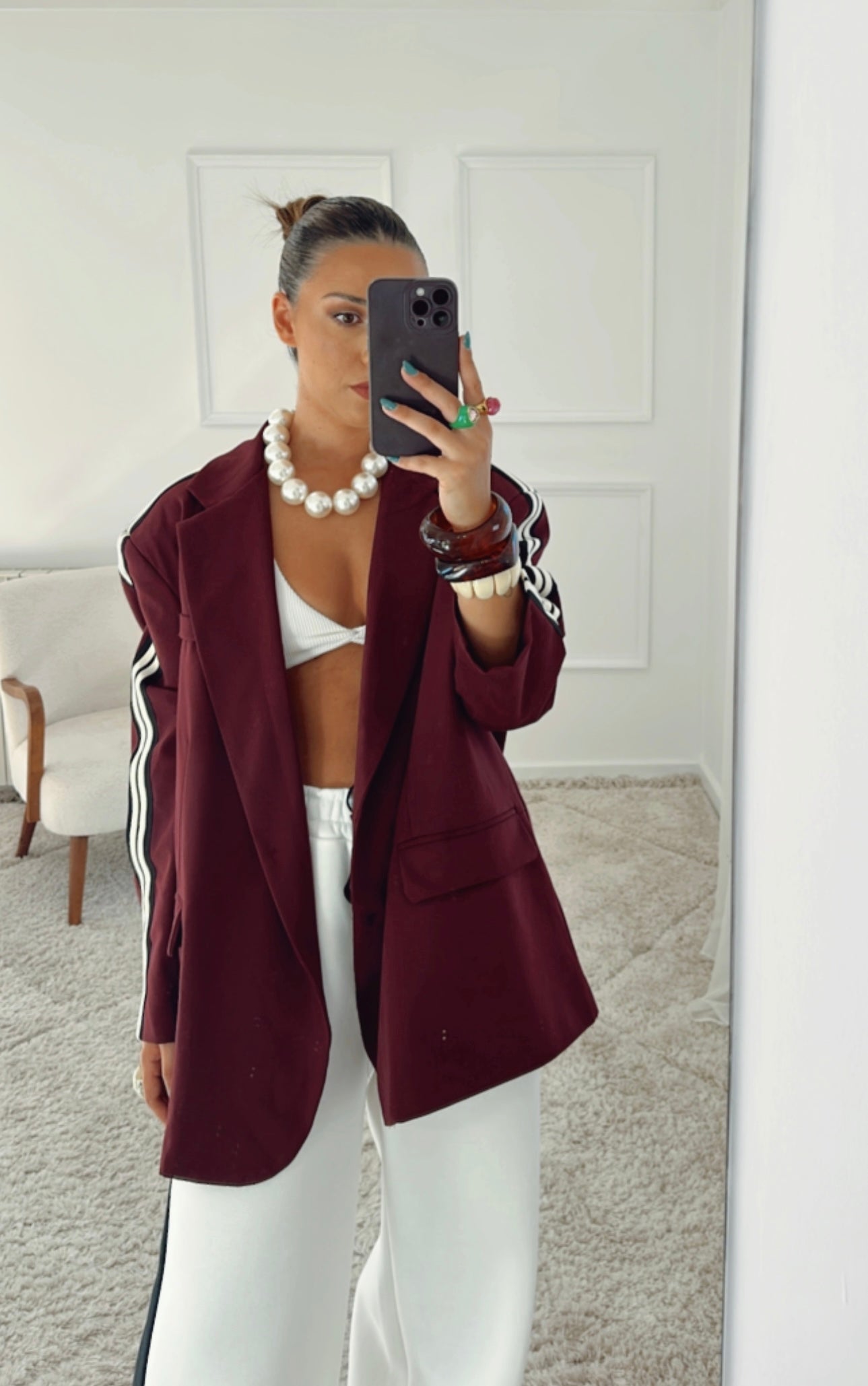 Blazer Oversize Bordeaux