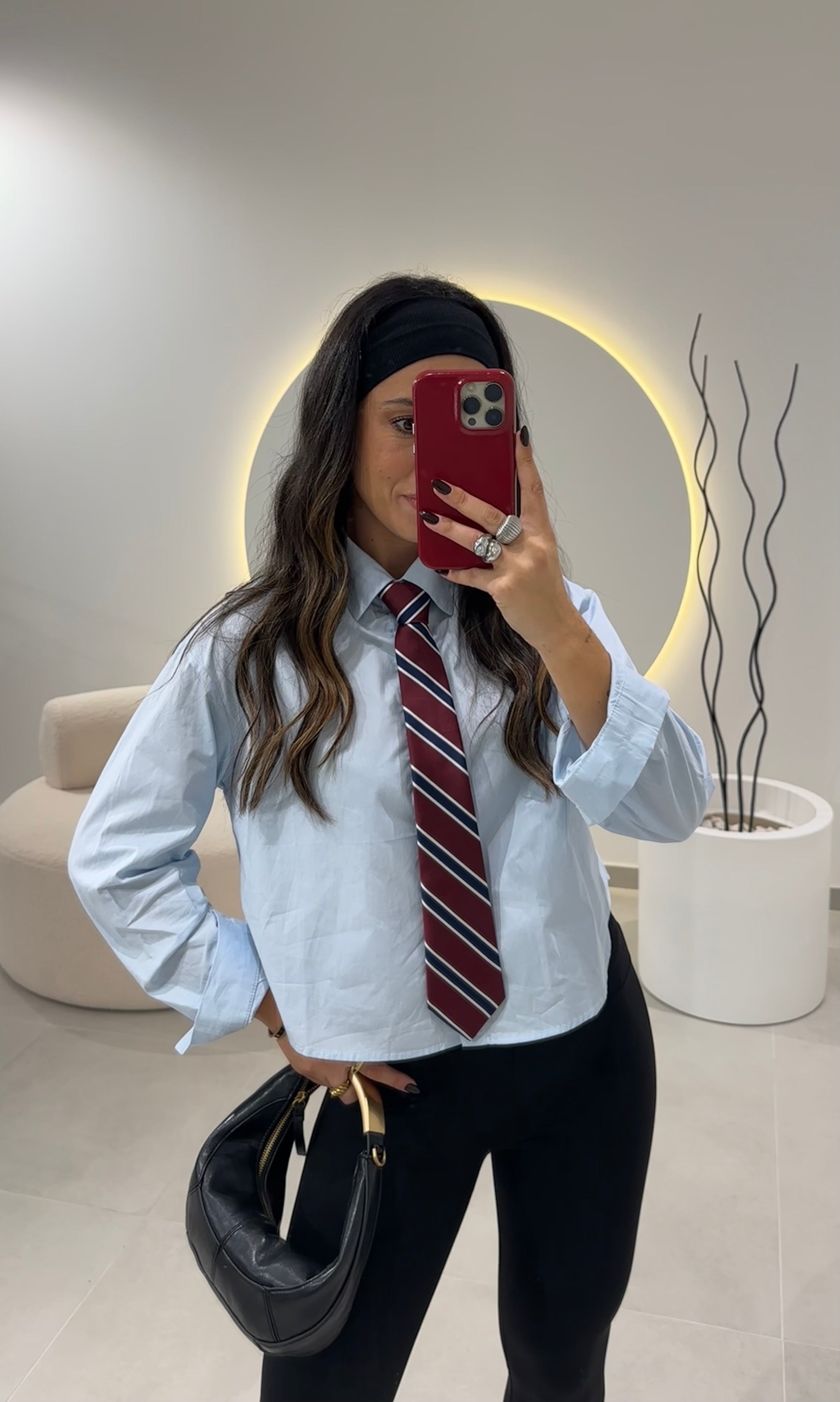 Baby Blue Cropped Shirt