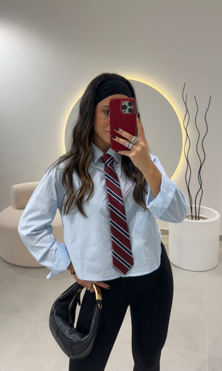 Baby Blue Cropped Shirt