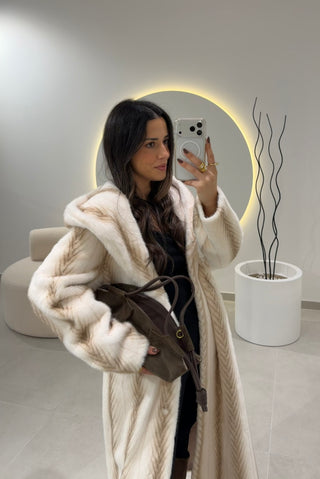 White Faux Fur Coat