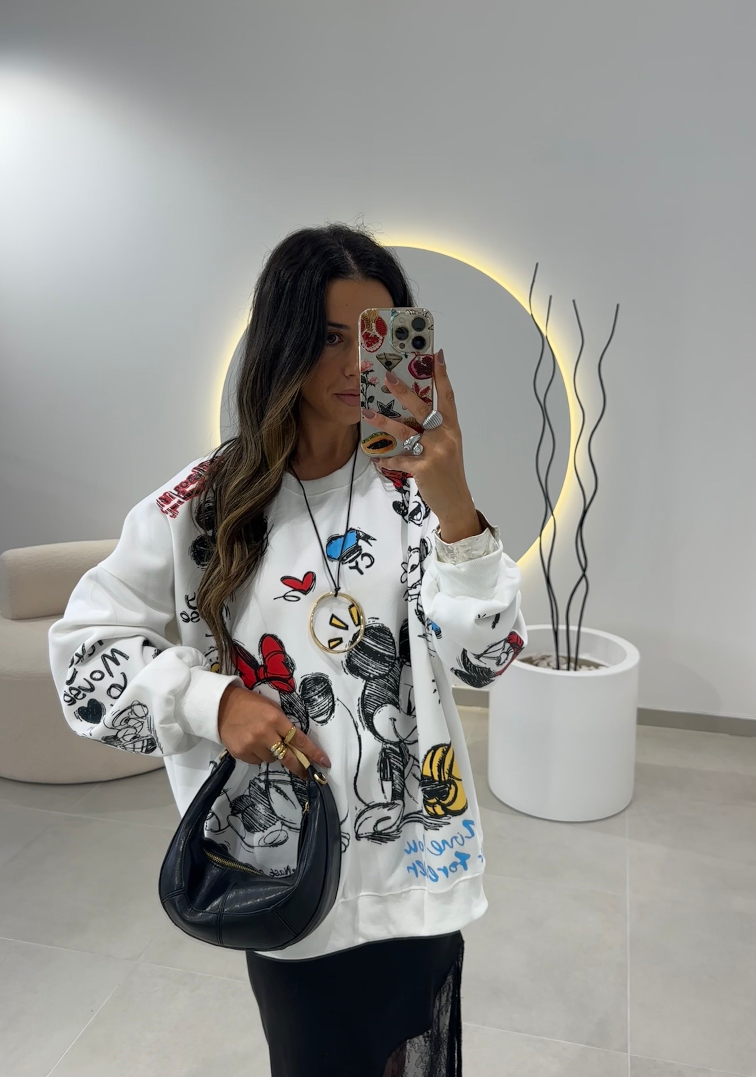 White Oversized Disney Sweatshirt