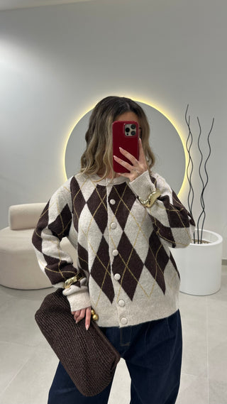 Diamond Pattern Cardigan