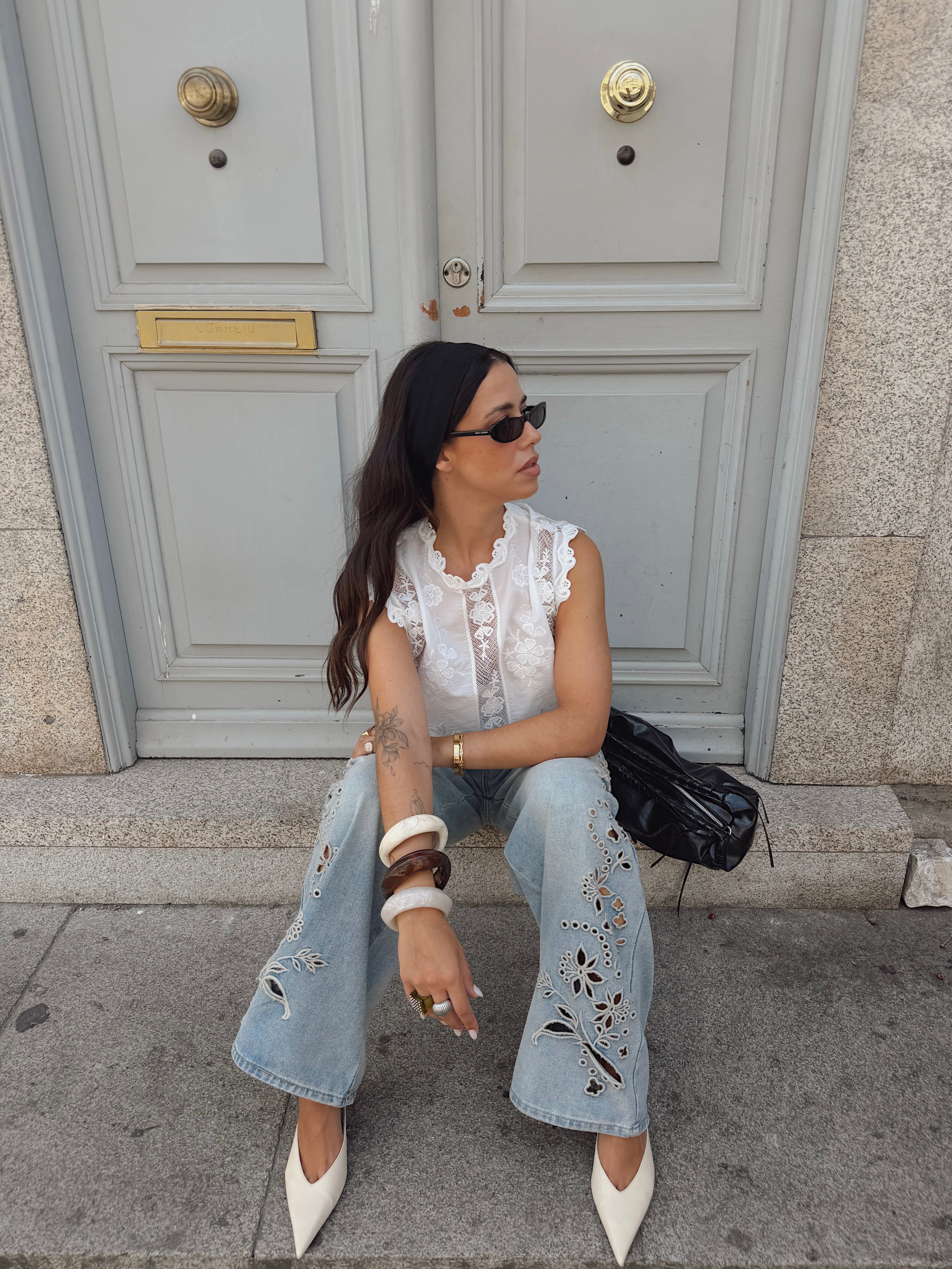 Lace White Blouse