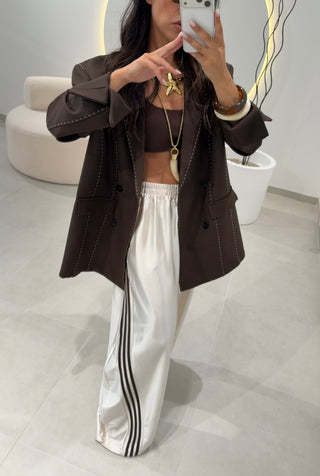 Cream Satin Pants