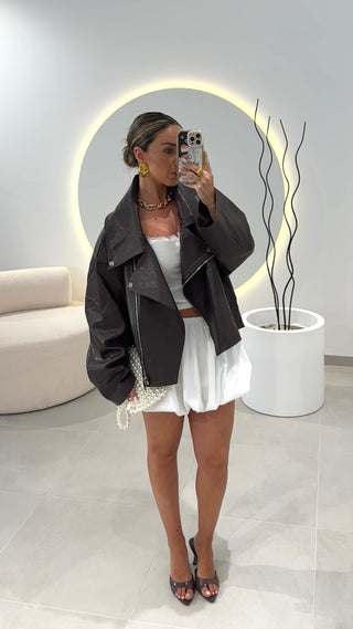Biker Castanho Oversize