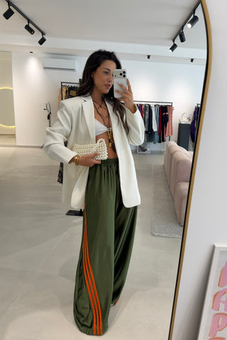 Green Satin Pants