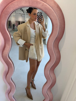Beige Oversize Blazer
