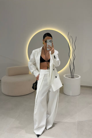 White Classic Trousers Lumina