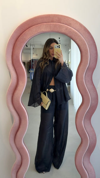 Navy Pants Lumina 100% Linen