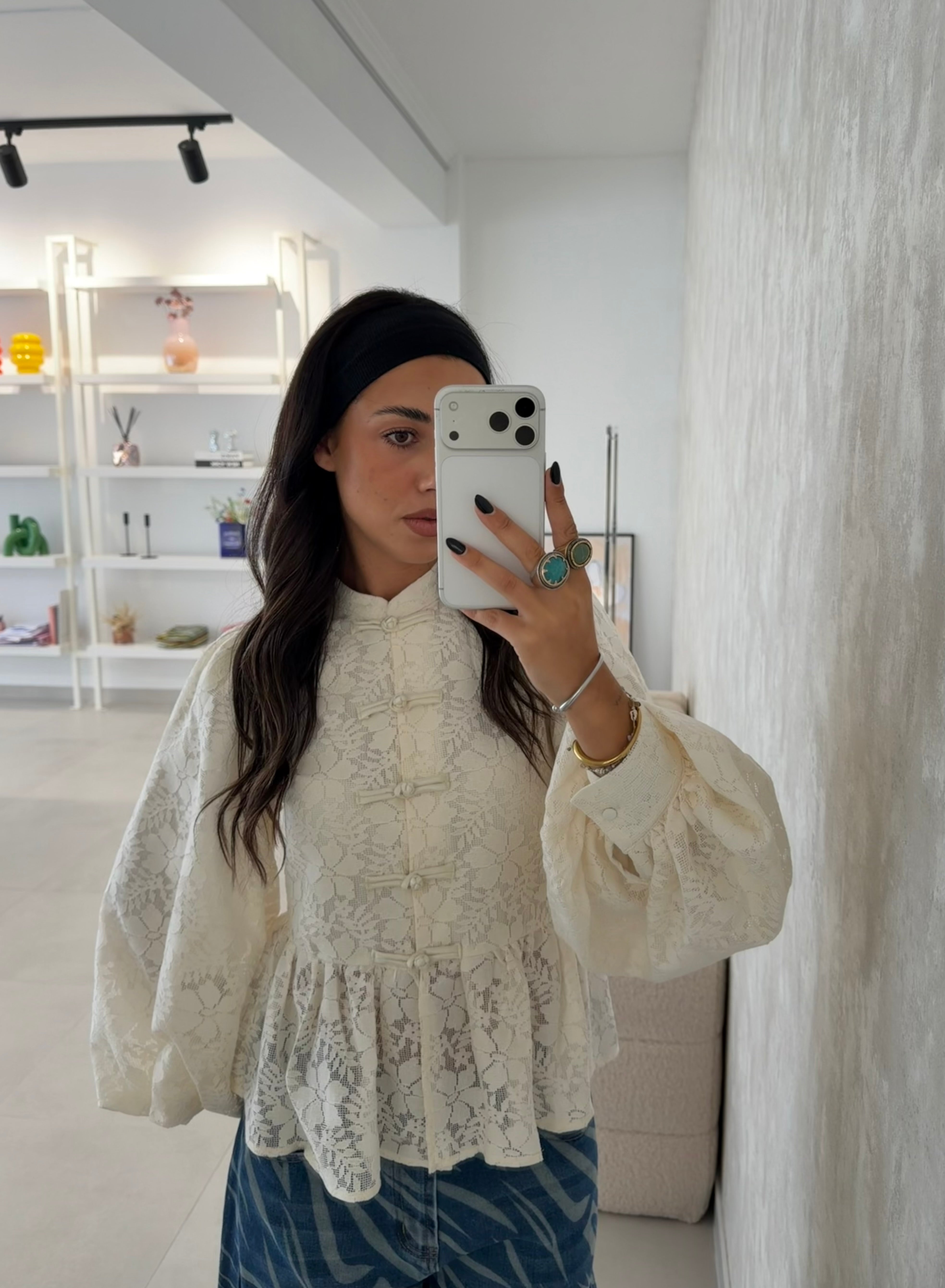 Lace Blouse With Buttons