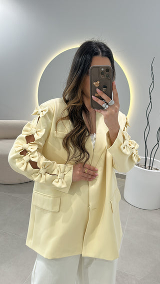 Blazer Amarelo Manteiga Laços