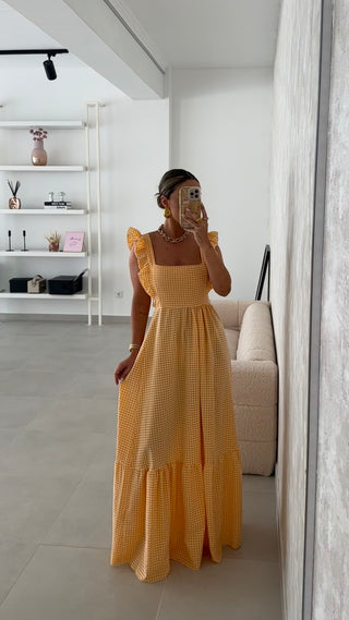 Vestido Longo Vichy
