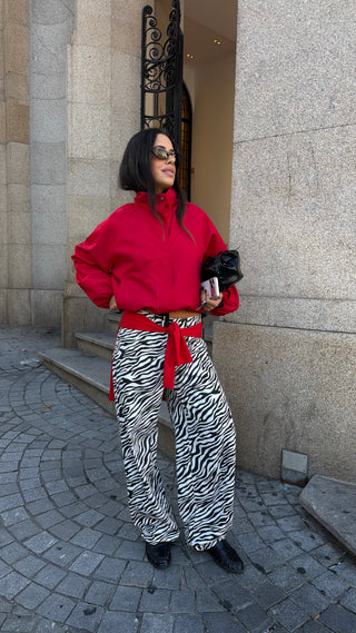 Zebra Denim Pants