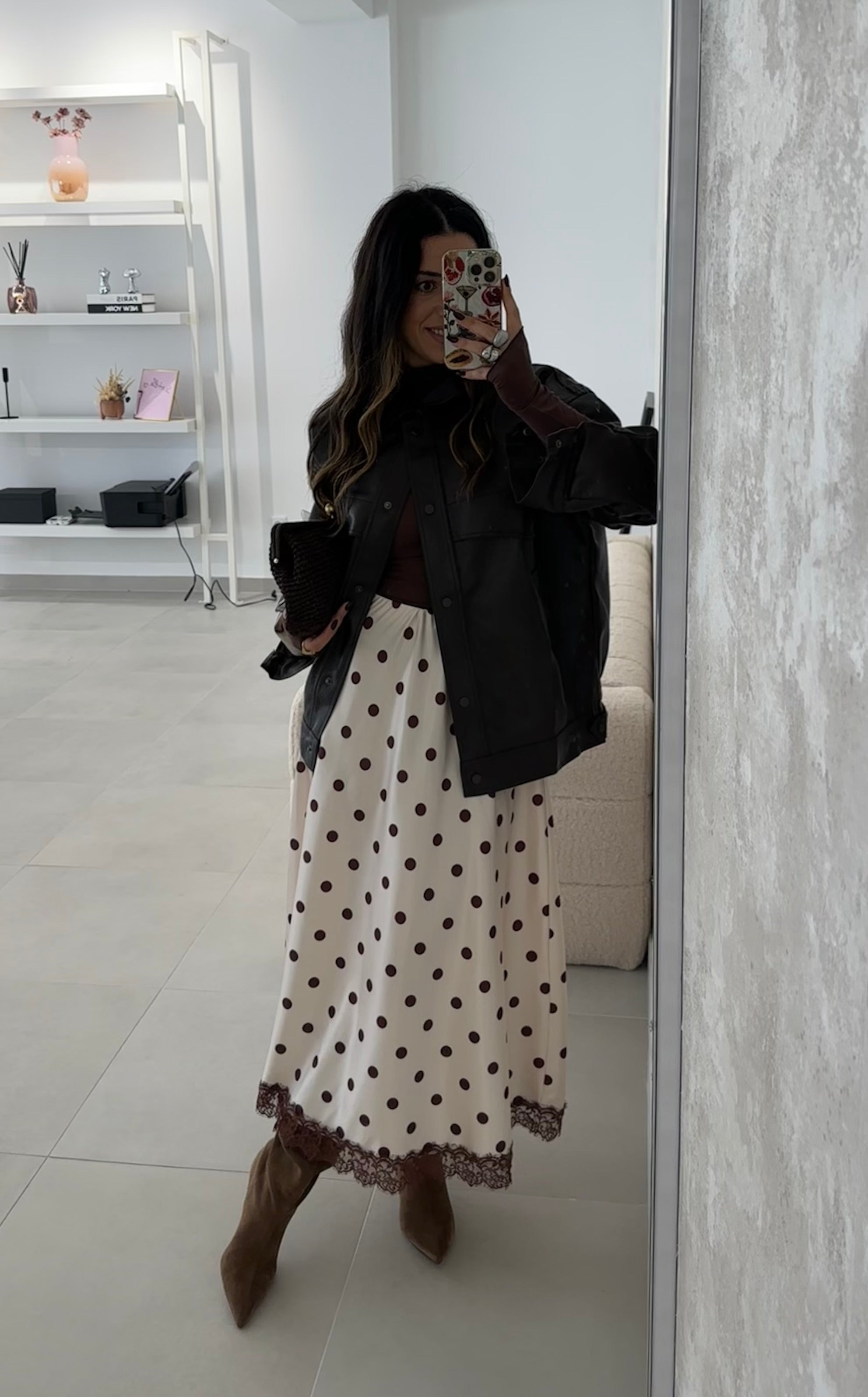 Polkadot Skirt With Lace