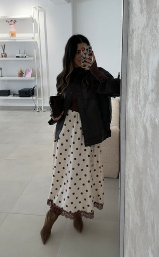 Polkadot Skirt With Lace