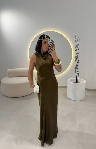 Olive Maxi Dress Lumina