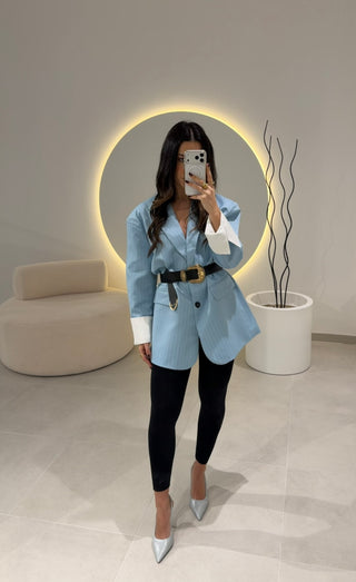 Blue Diplomatic Oversize Blazer