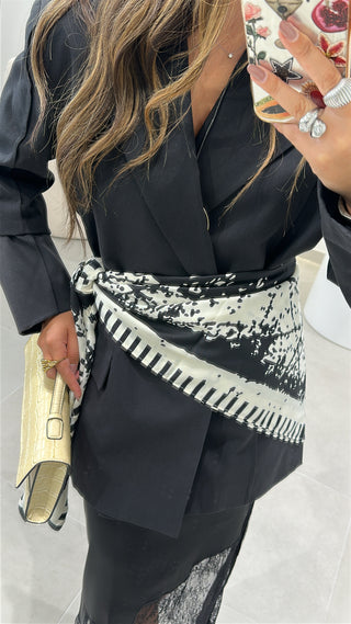 Geometric Silk Scarf
