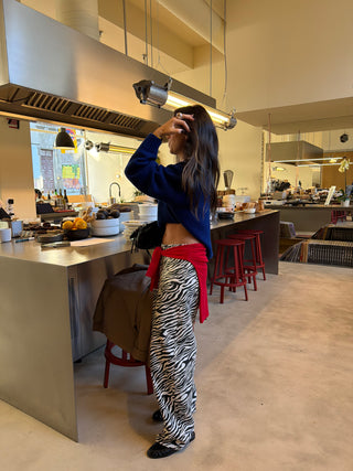 Zebra Denim Pants