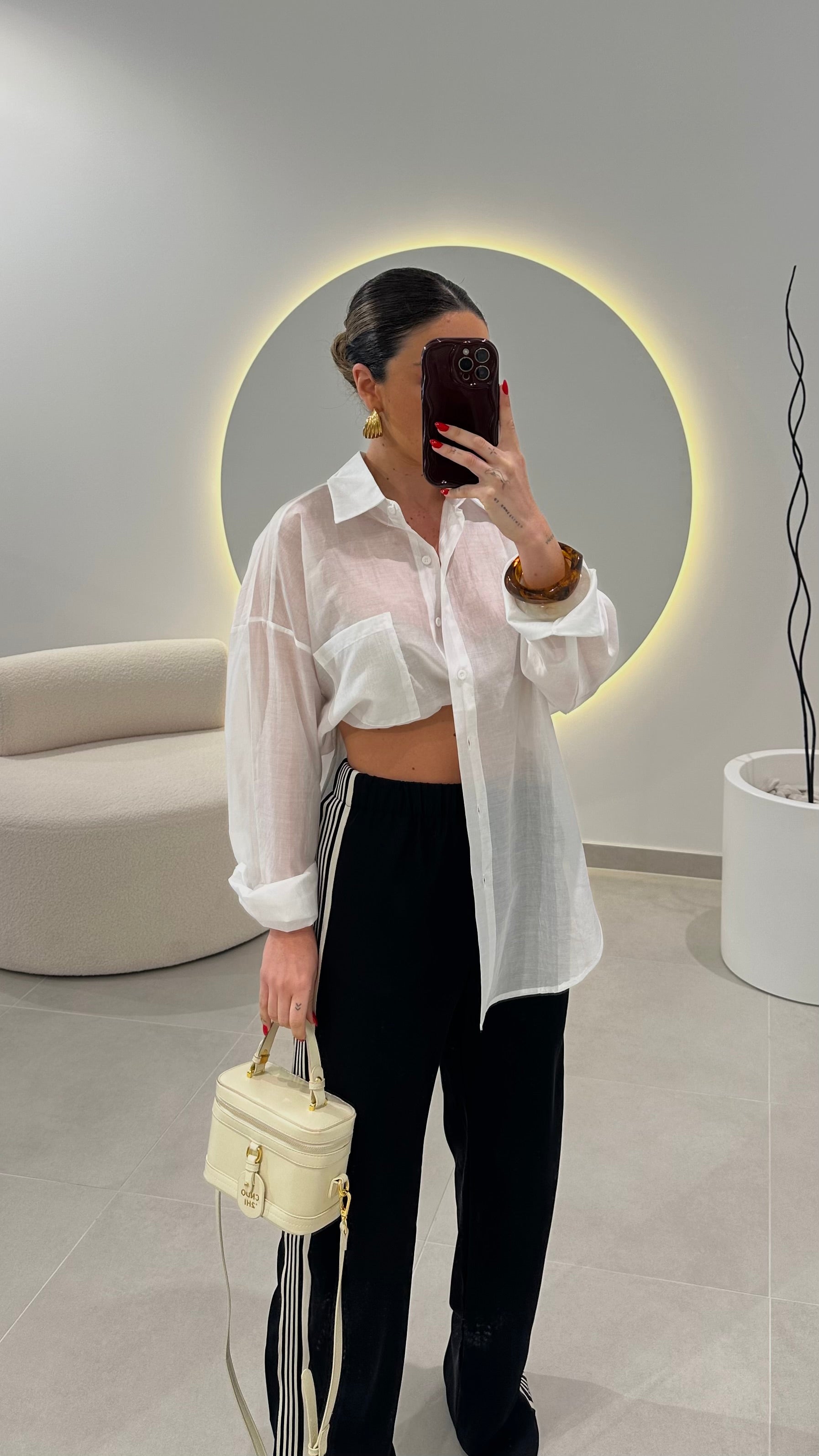 Camisa Organza Branca