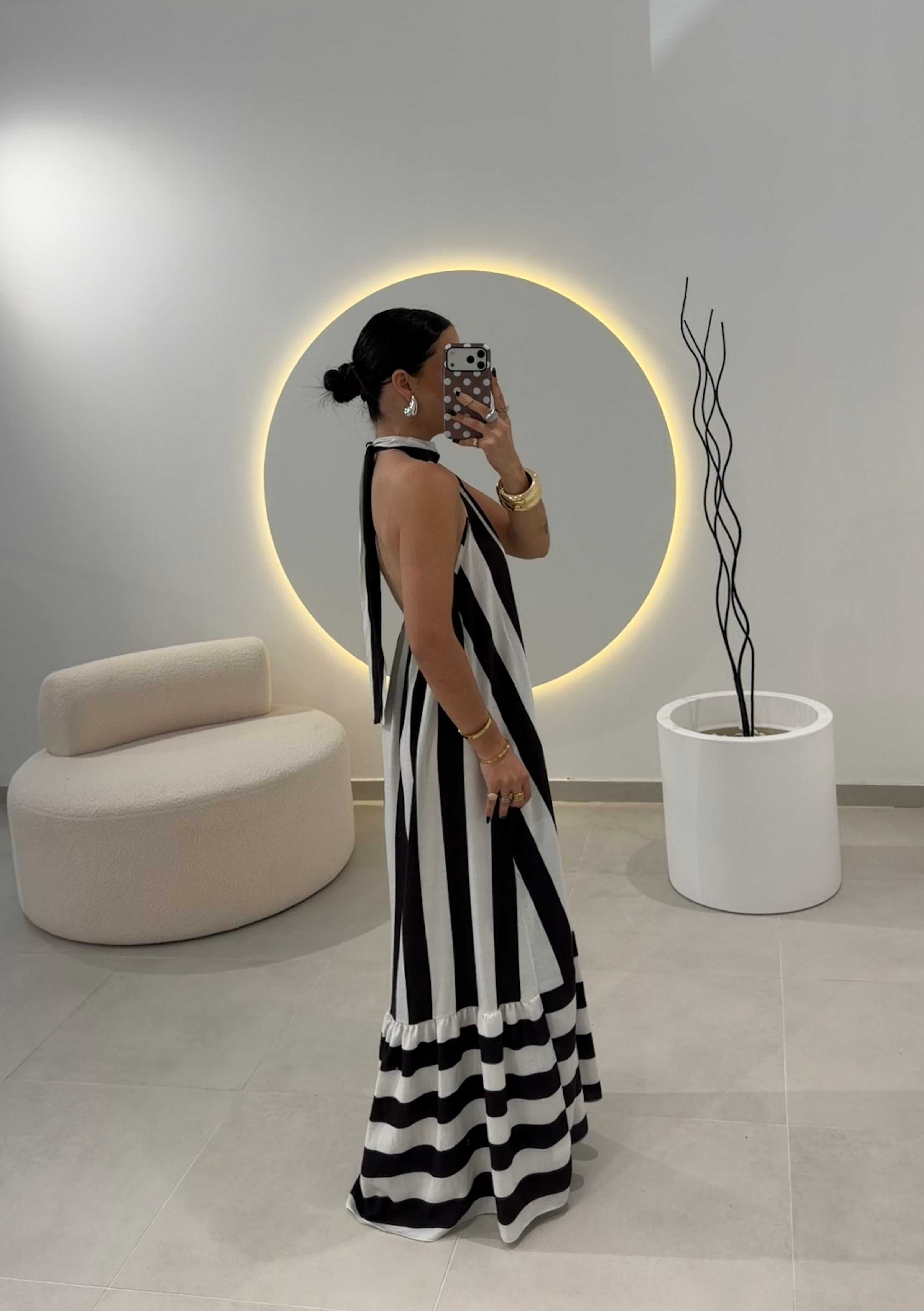 Maxi Black and White Dress