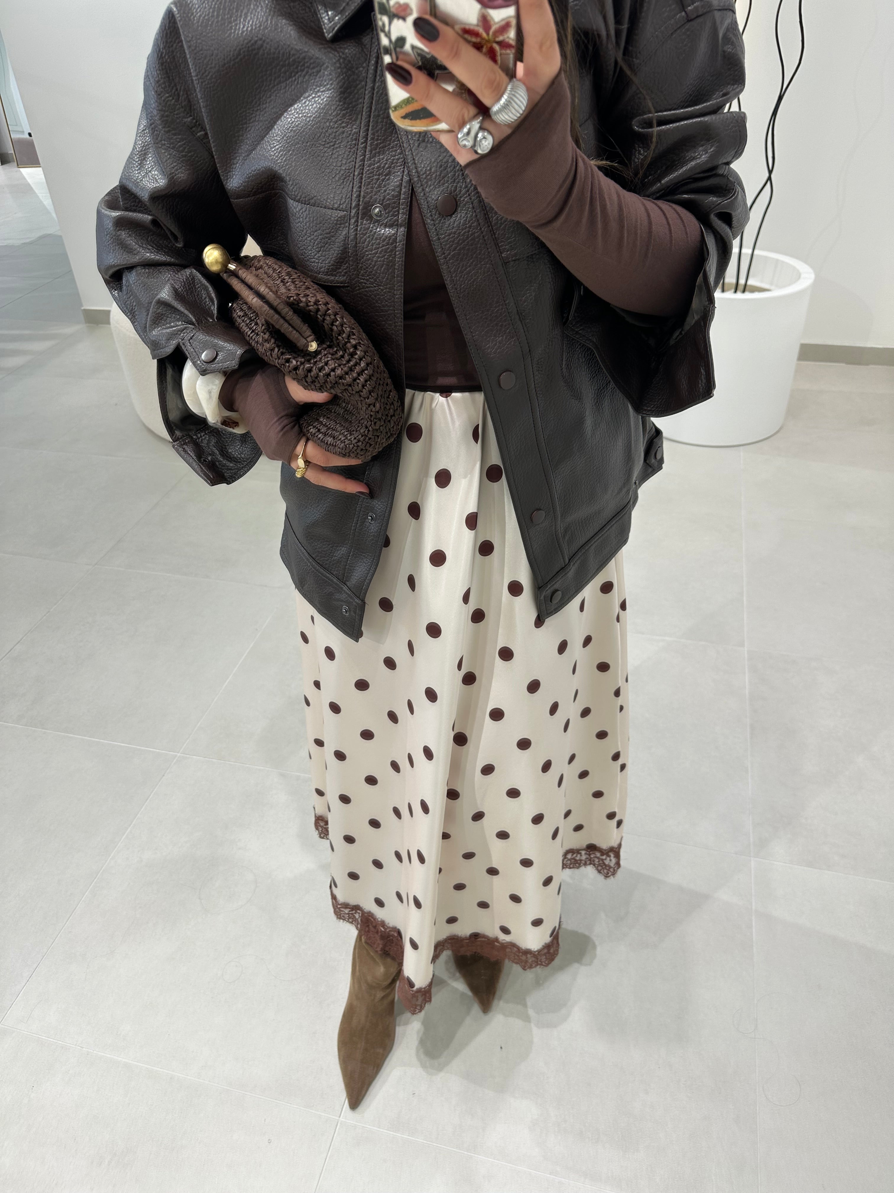 Polkadot Skirt With Lace