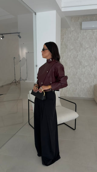 Burgundy Biker