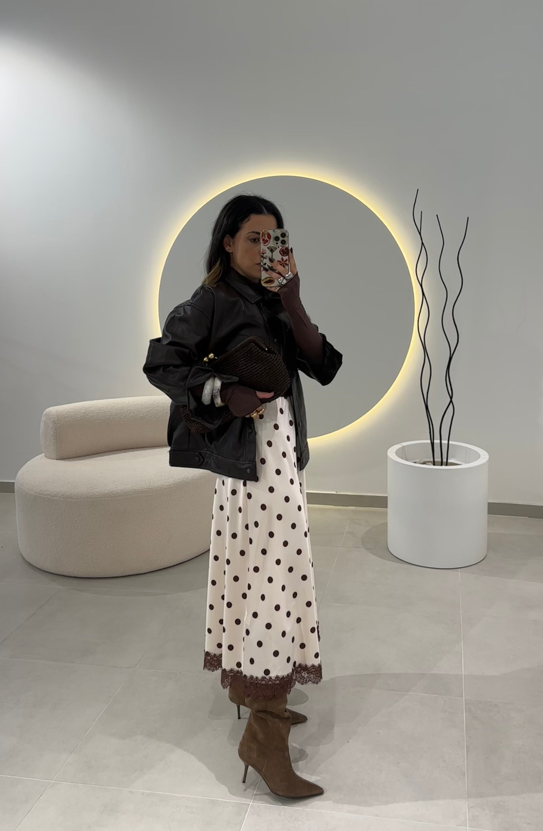 Polkadot Skirt With Lace