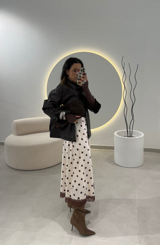 Polkadot Skirt With Lace