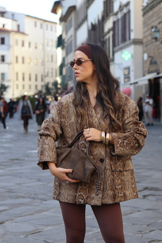 Snake Print Blazer Oversize LUMINA