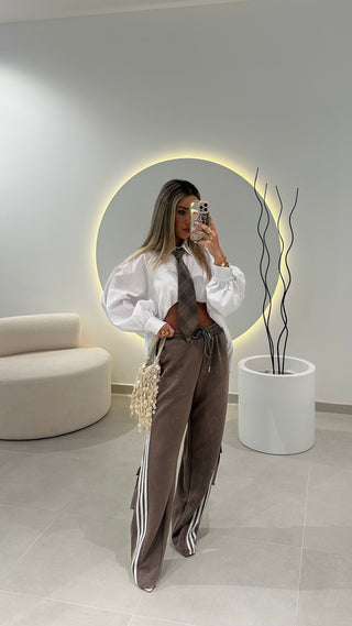 Calça Felpa Caqui