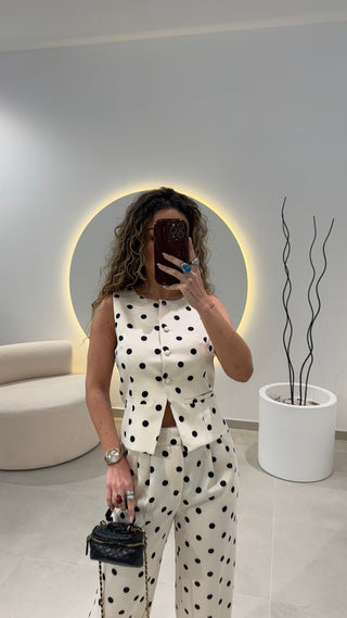 Colete Acetinado Polka Dot