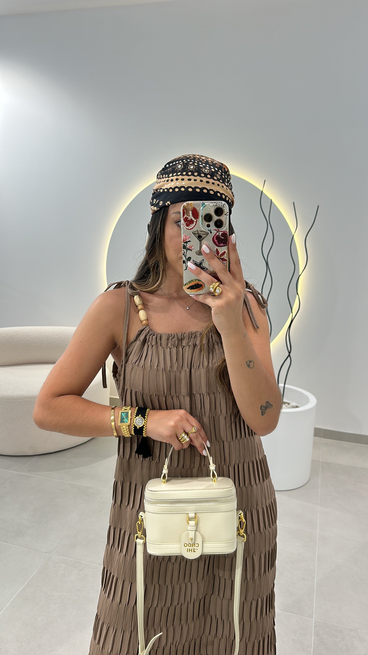 Vestido Plissado Toupe