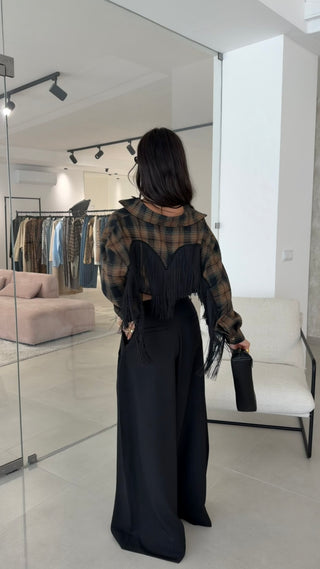 Tartan Fringe Shirt