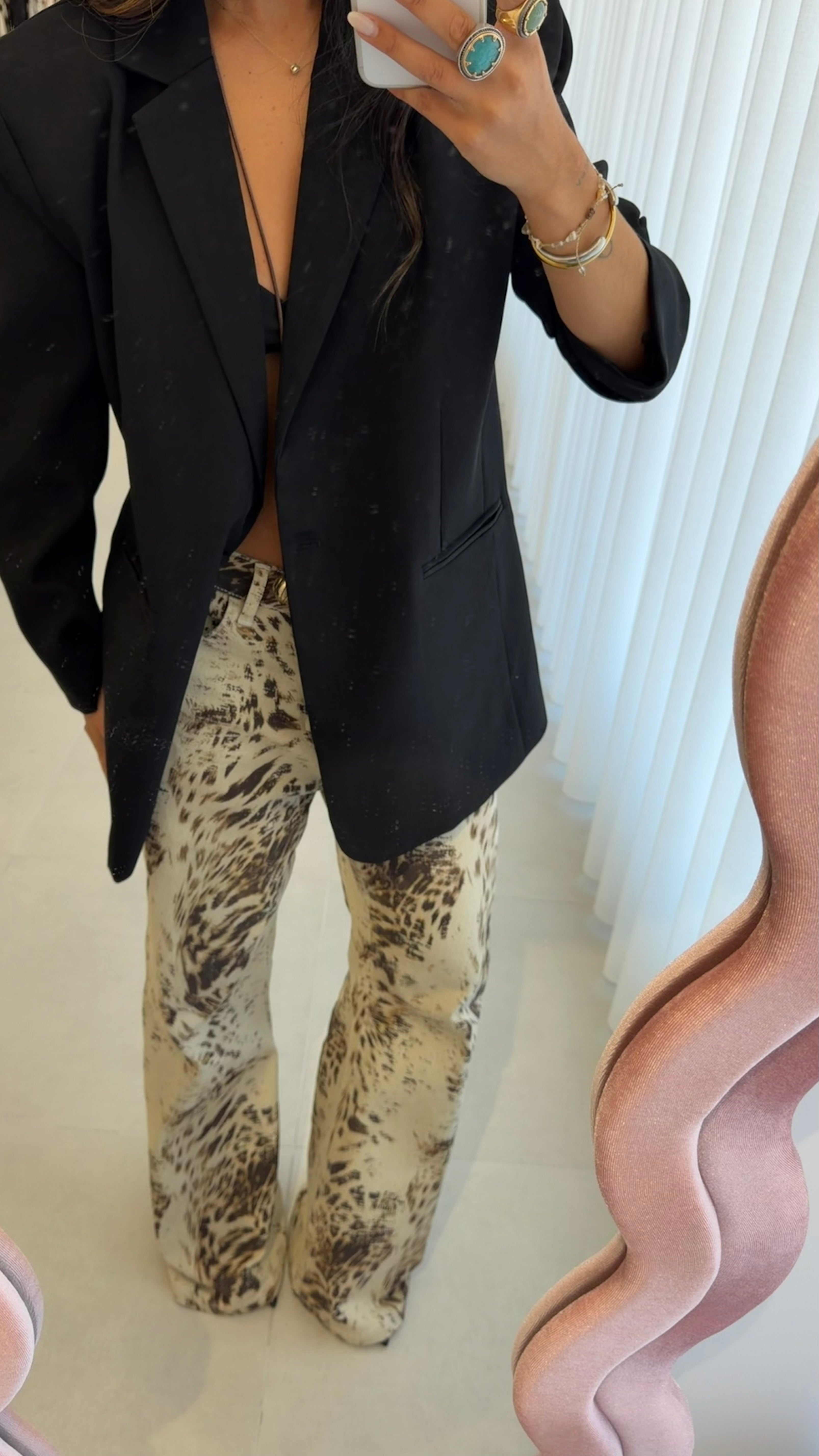 Leopard Wide Leg Jeans