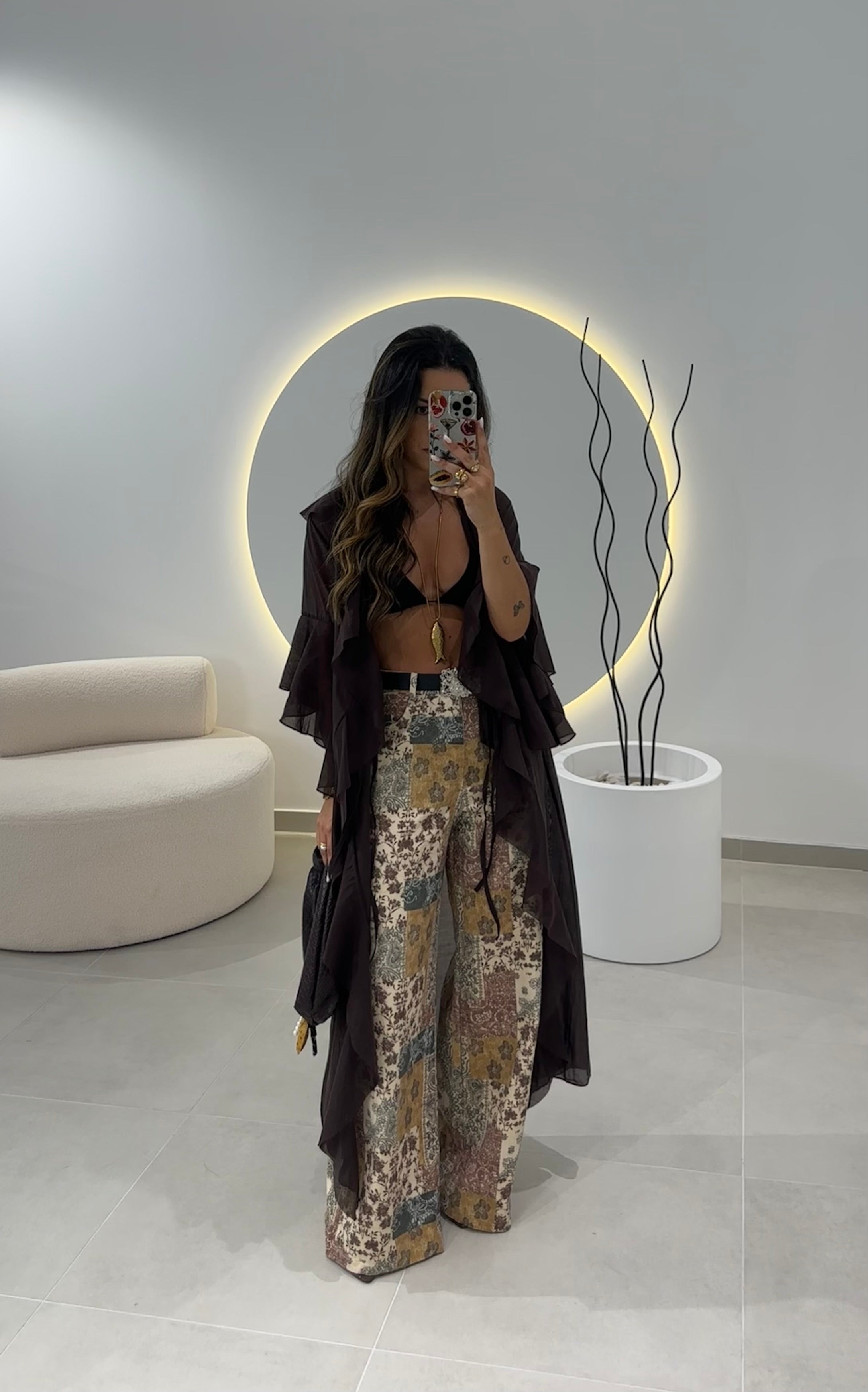 Kimono Boho Castanho
