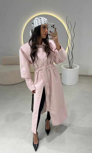 Faux Leather Trench Lumina