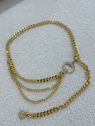 Cinto dourado lua