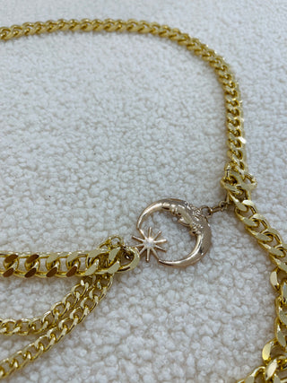 Cinto dourado lua