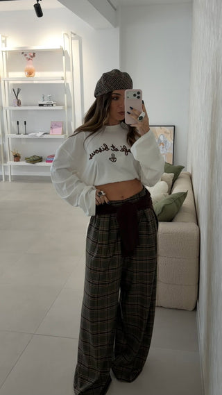 Green Plaid Trousers
