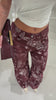 Burgundy Bandana Jeans