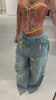 Oversize Gold Details Jeans