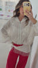White Oversized Embroidered Bomber
