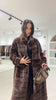 Brown Faux Fur Coat With Belt