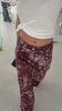 Burgundy Bandana Jeans