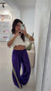 Purple Satin Pants